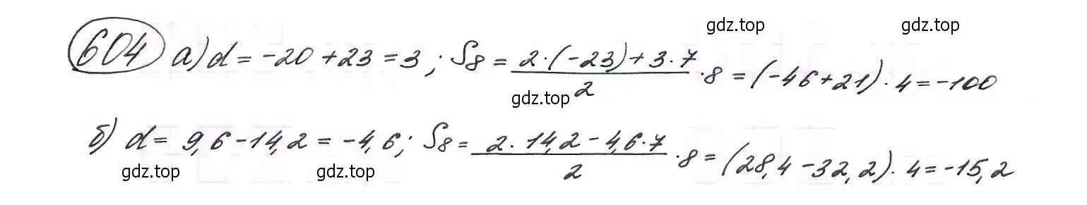 Решение 7. номер 604 (страница 158) гдз по алгебре 9 класс Макарычев, Миндюк, учебник
