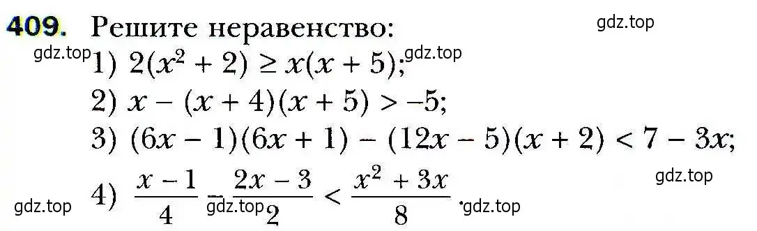 Условие номер 409 (страница 117) гдз по алгебре 9 класс Мерзляк, Полонский, учебник