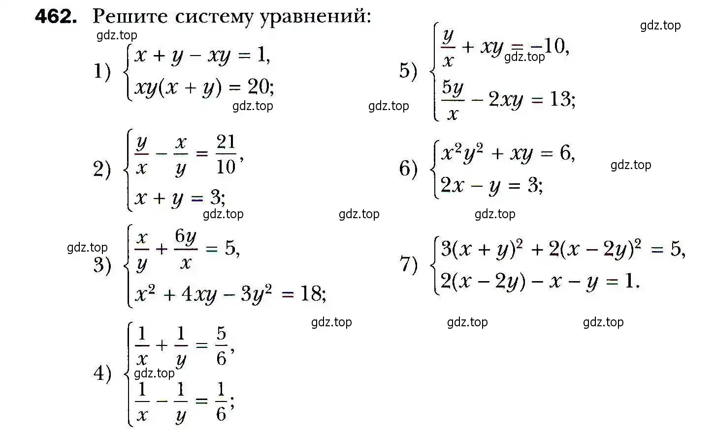 Условие номер 462 (страница 128) гдз по алгебре 9 класс Мерзляк, Полонский, учебник