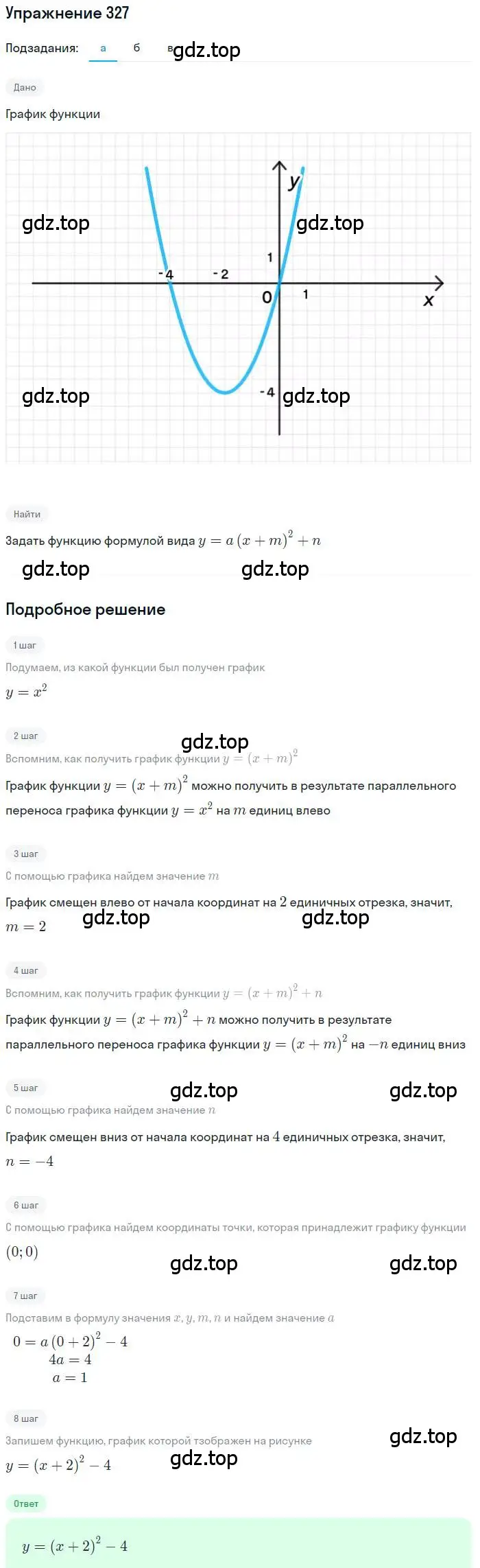 Решение номер 327 (страница 91) гдз по алгебре 9 класс Мерзляк, Полонский, учебник