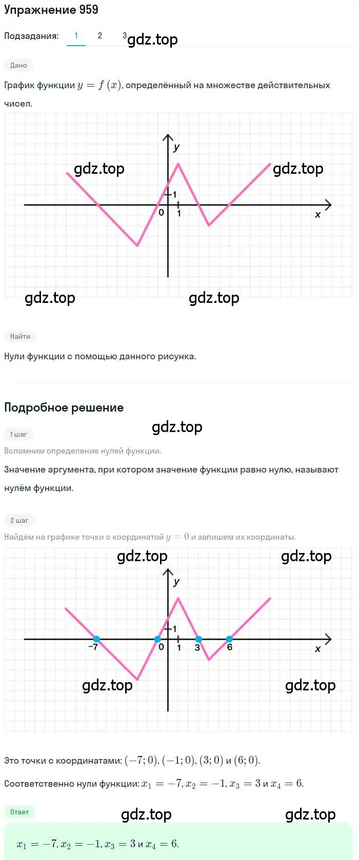 Решение номер 959 (страница 272) гдз по алгебре 9 класс Мерзляк, Полонский, учебник