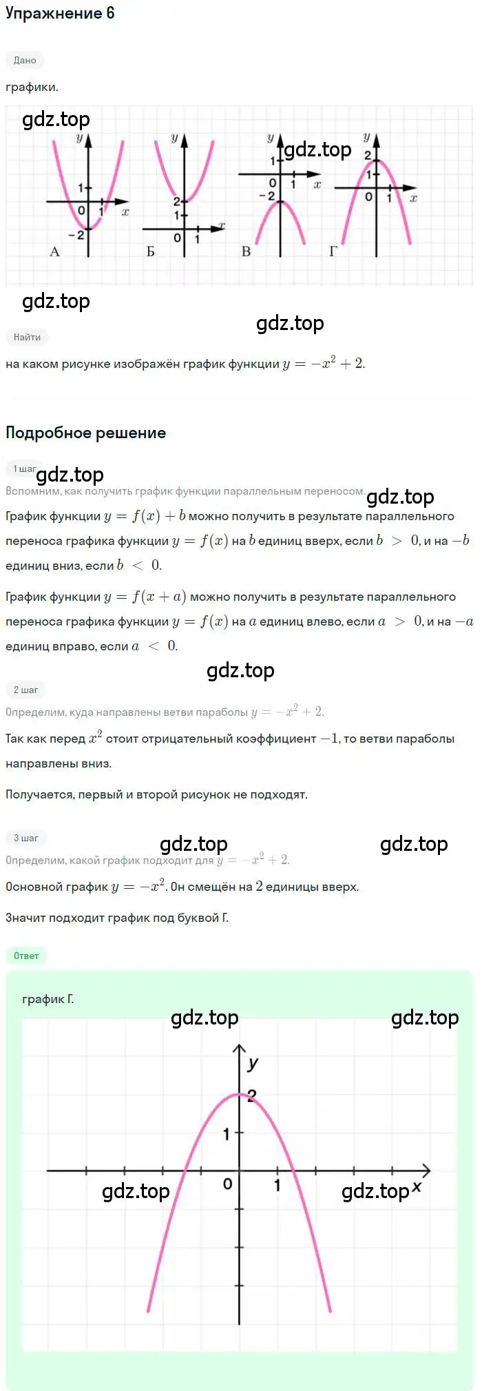 Решение номер 6 (страница 110) гдз по алгебре 9 класс Мерзляк, Полонский, учебник