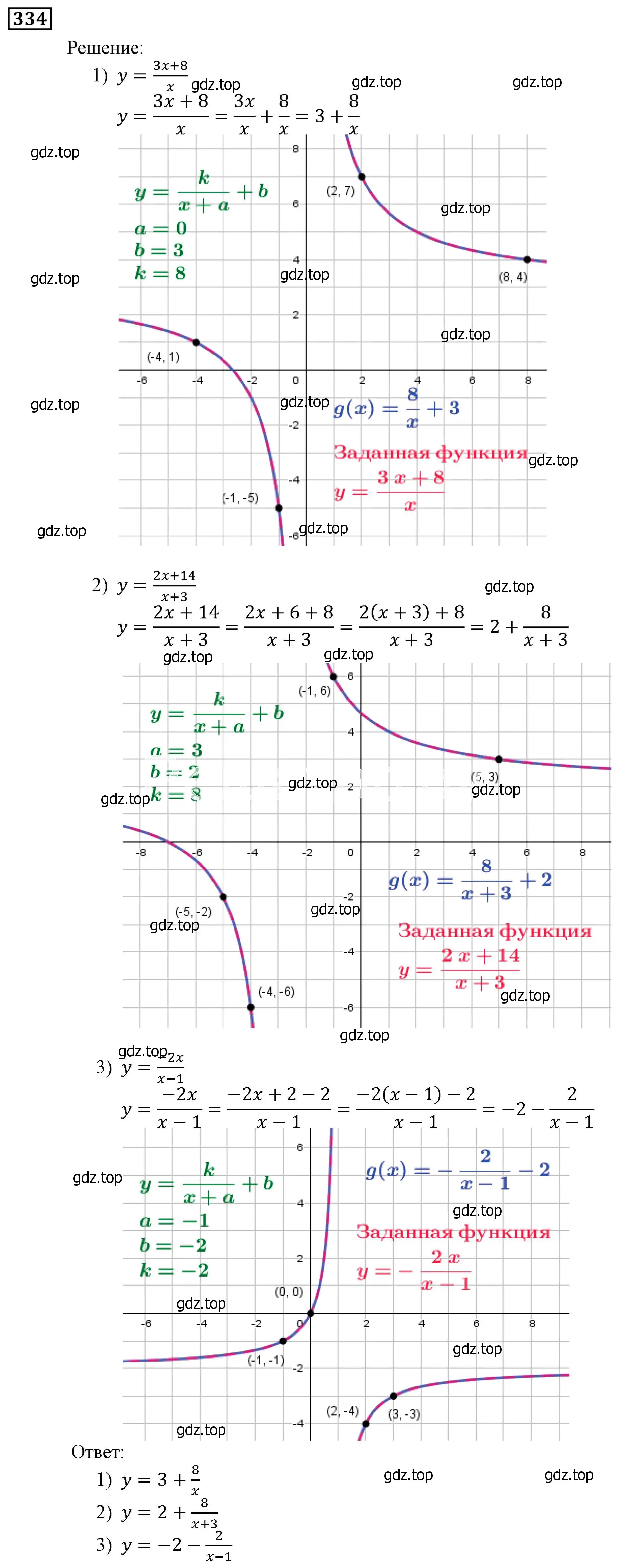 Решение 3. номер 334 (страница 93) гдз по алгебре 9 класс Мерзляк, Полонский, учебник
