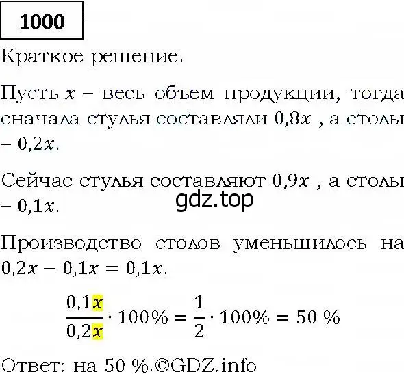 Решение 4. номер 1000 (страница 277) гдз по алгебре 9 класс Мерзляк, Полонский, учебник