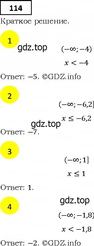 Решение 4. номер 114 (страница 35) гдз по алгебре 9 класс Мерзляк, Полонский, учебник