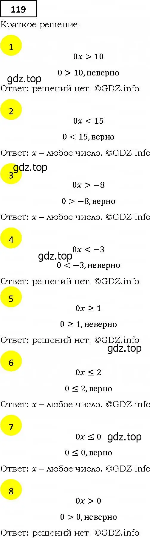 Решение 4. номер 119 (страница 35) гдз по алгебре 9 класс Мерзляк, Полонский, учебник