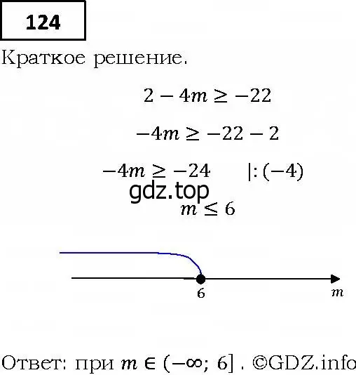 Решение 4. номер 124 (страница 35) гдз по алгебре 9 класс Мерзляк, Полонский, учебник