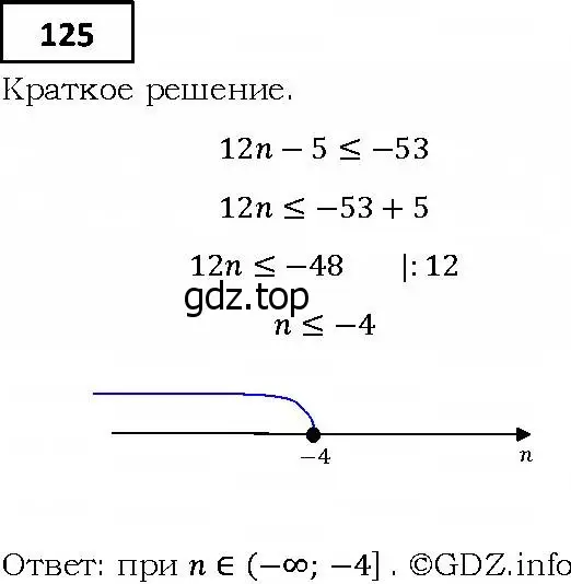 Решение 4. номер 125 (страница 35) гдз по алгебре 9 класс Мерзляк, Полонский, учебник