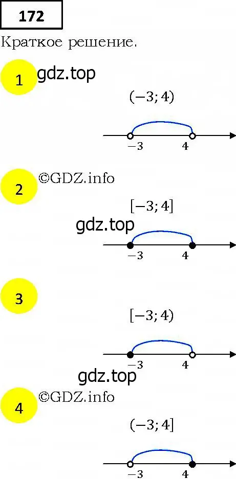 Решение 4. номер 172 (страница 44) гдз по алгебре 9 класс Мерзляк, Полонский, учебник