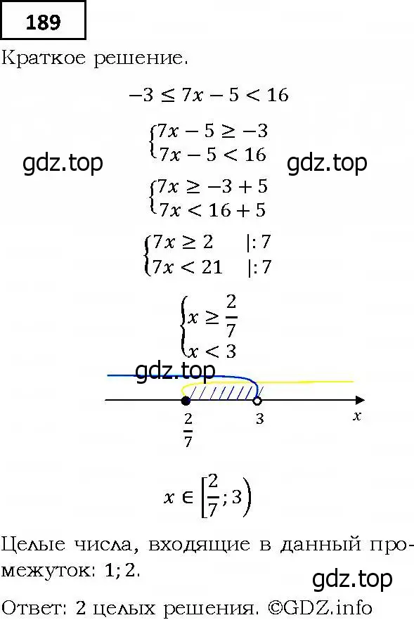 Решение 4. номер 189 (страница 48) гдз по алгебре 9 класс Мерзляк, Полонский, учебник