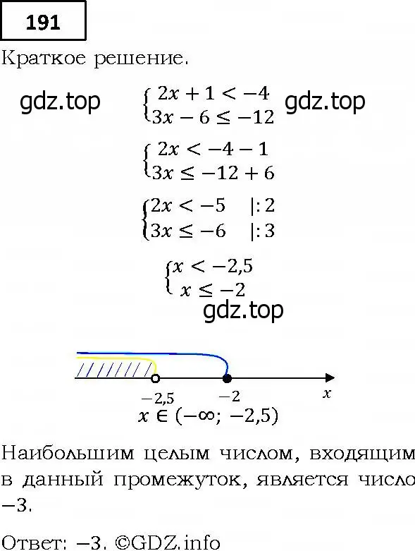 Решение 4. номер 191 (страница 48) гдз по алгебре 9 класс Мерзляк, Полонский, учебник