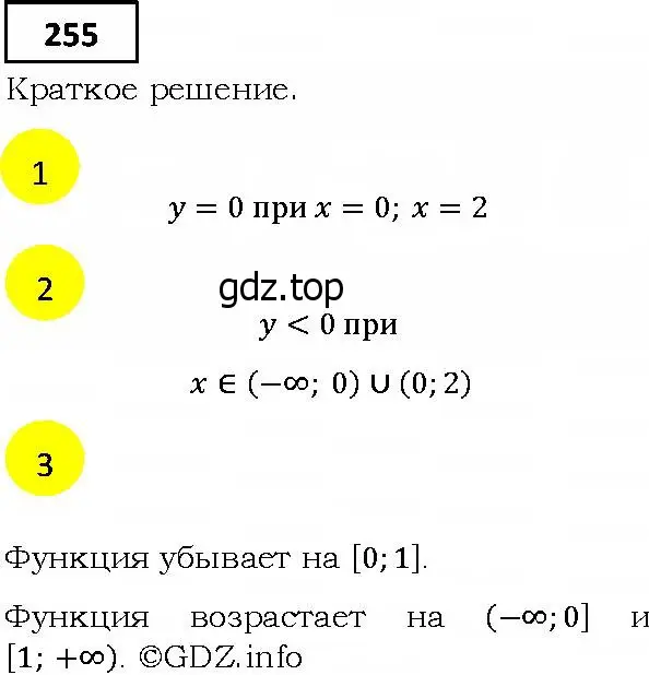 Решение 4. номер 255 (страница 71) гдз по алгебре 9 класс Мерзляк, Полонский, учебник