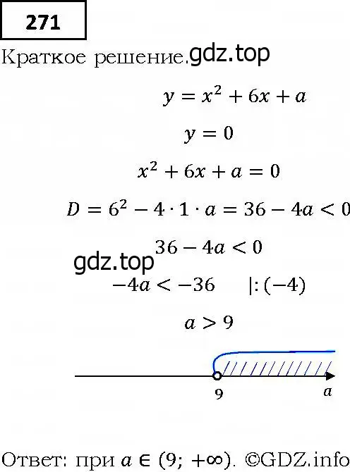 Решение 4. номер 271 (страница 70) гдз по алгебре 9 класс Мерзляк, Полонский, учебник