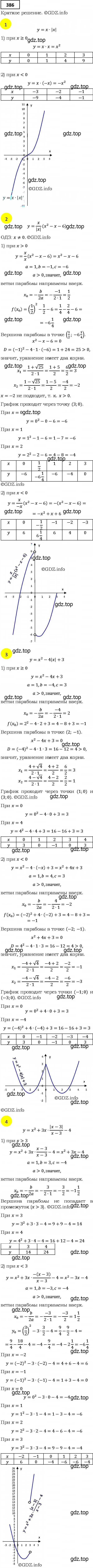 Решение 4. номер 386 (страница 102) гдз по алгебре 9 класс Мерзляк, Полонский, учебник