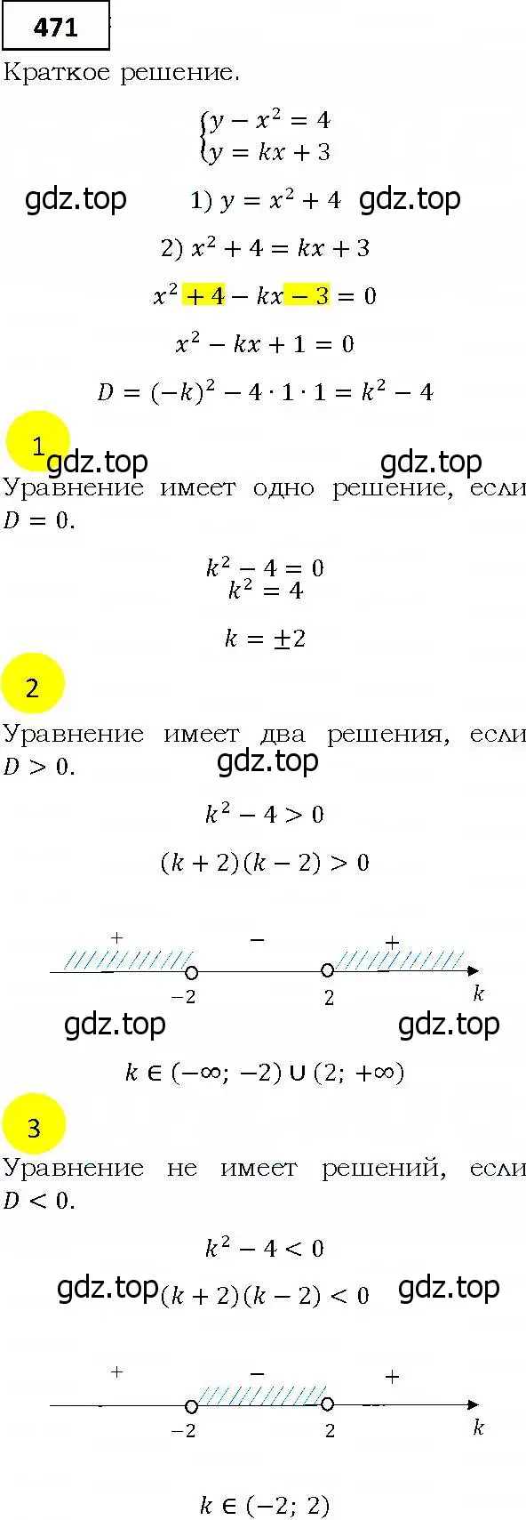 Решение 4. номер 471 (страница 130) гдз по алгебре 9 класс Мерзляк, Полонский, учебник