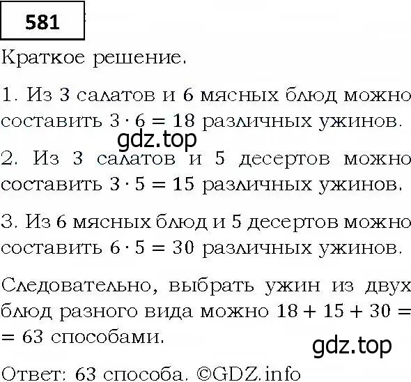 Решение 4. номер 581 (страница 160) гдз по алгебре 9 класс Мерзляк, Полонский, учебник