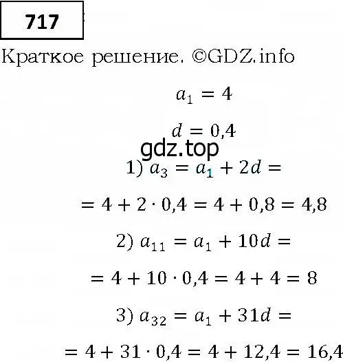 Решение 4. номер 717 (страница 225) гдз по алгебре 9 класс Мерзляк, Полонский, учебник