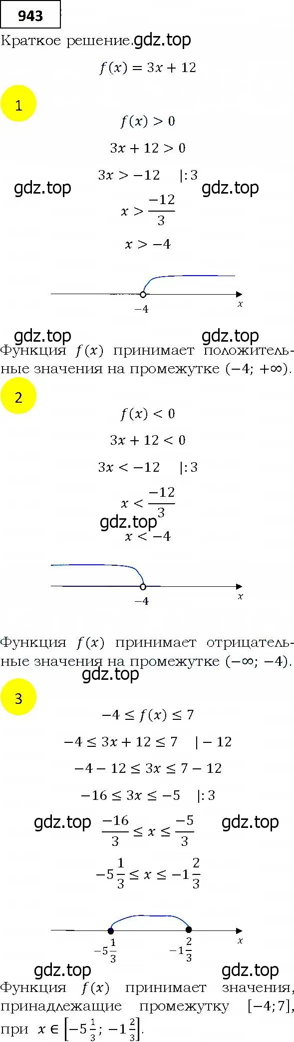 Решение 4. номер 943 (страница 270) гдз по алгебре 9 класс Мерзляк, Полонский, учебник