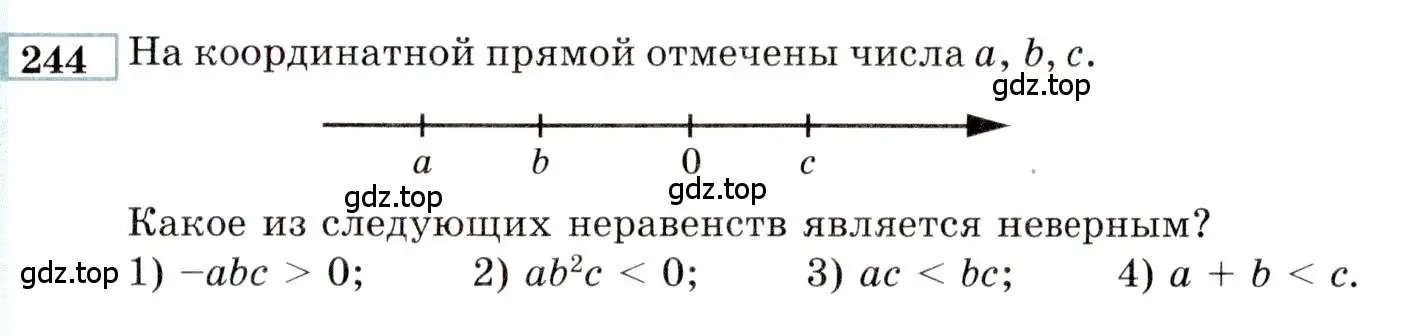 Условие номер 244 (страница 187) гдз по алгебре 9 класс Мордкович, Семенов, задачник 2 часть