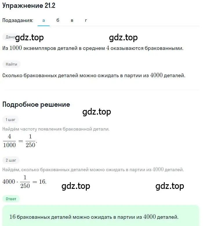 Решение номер 21.2 (страница 137) гдз по алгебре 9 класс Мордкович, Семенов, задачник 2 часть