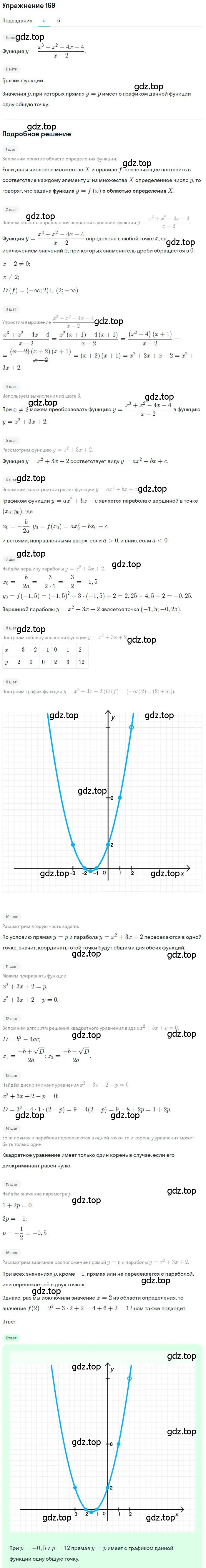 Решение номер 169 (страница 173) гдз по алгебре 9 класс Мордкович, Семенов, задачник 2 часть