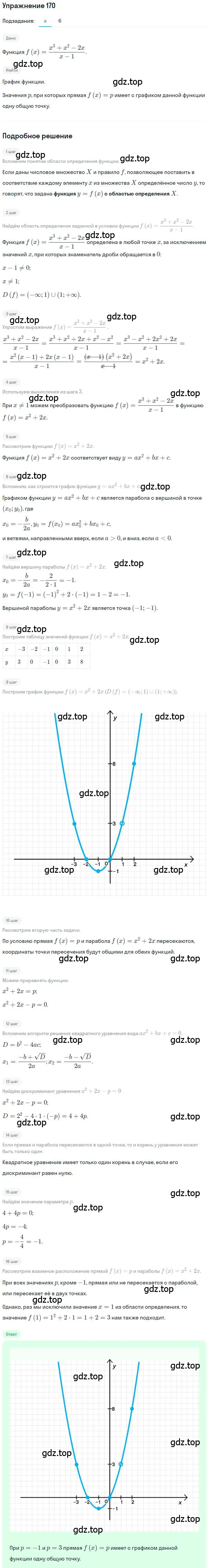 Решение номер 170 (страница 174) гдз по алгебре 9 класс Мордкович, Семенов, задачник 2 часть