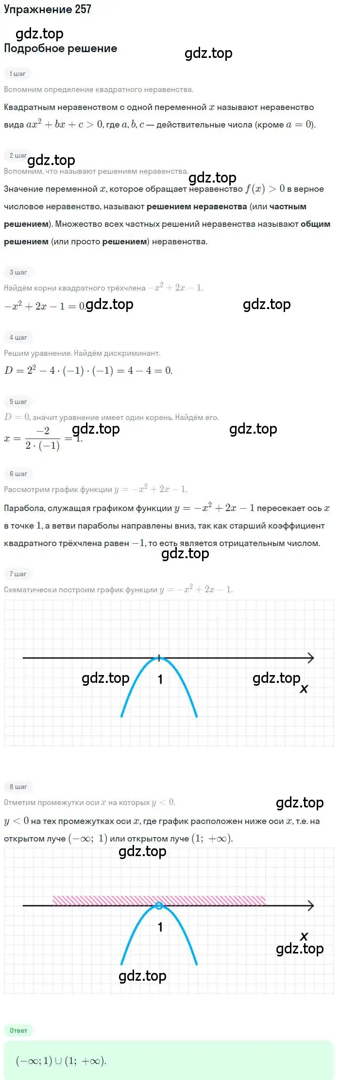 Решение номер 257 (страница 190) гдз по алгебре 9 класс Мордкович, Семенов, задачник 2 часть