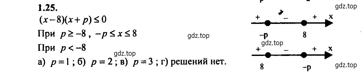 Решение 2. номер 1.25 (страница 7) гдз по алгебре 9 класс Мордкович, Семенов, задачник 2 часть