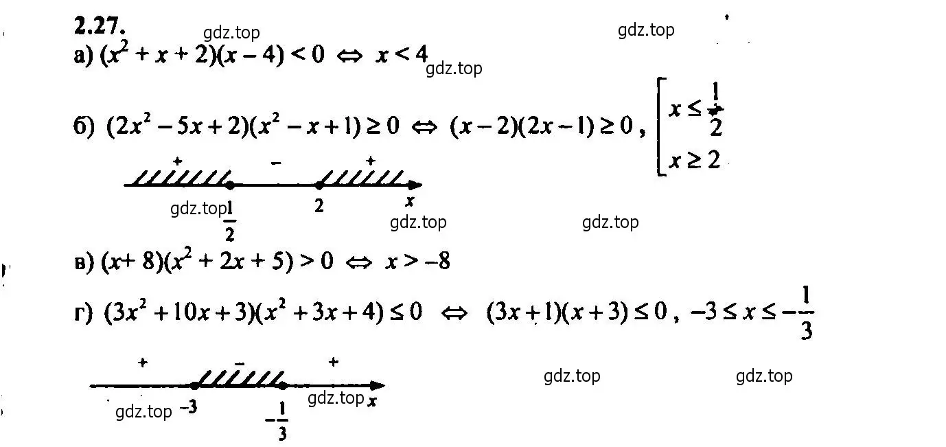 Решение 2. номер 2.27 (страница 10) гдз по алгебре 9 класс Мордкович, Семенов, задачник 2 часть