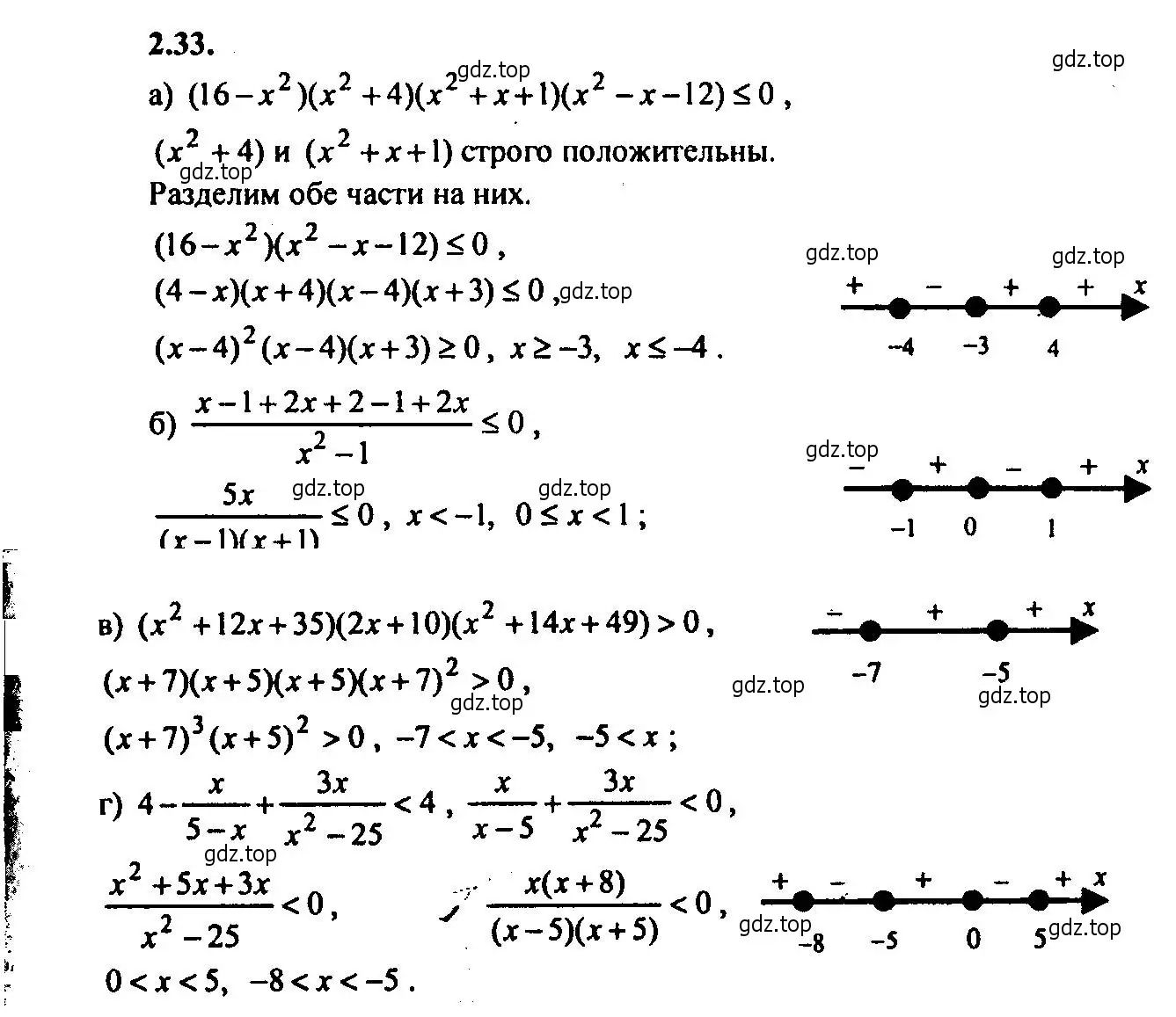 Решение 2. номер 2.33 (страница 11) гдз по алгебре 9 класс Мордкович, Семенов, задачник 2 часть