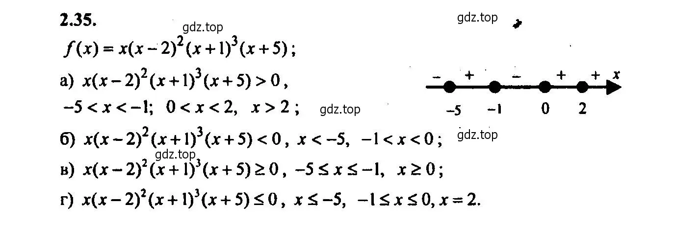 Решение 2. номер 2.35 (страница 12) гдз по алгебре 9 класс Мордкович, Семенов, задачник 2 часть