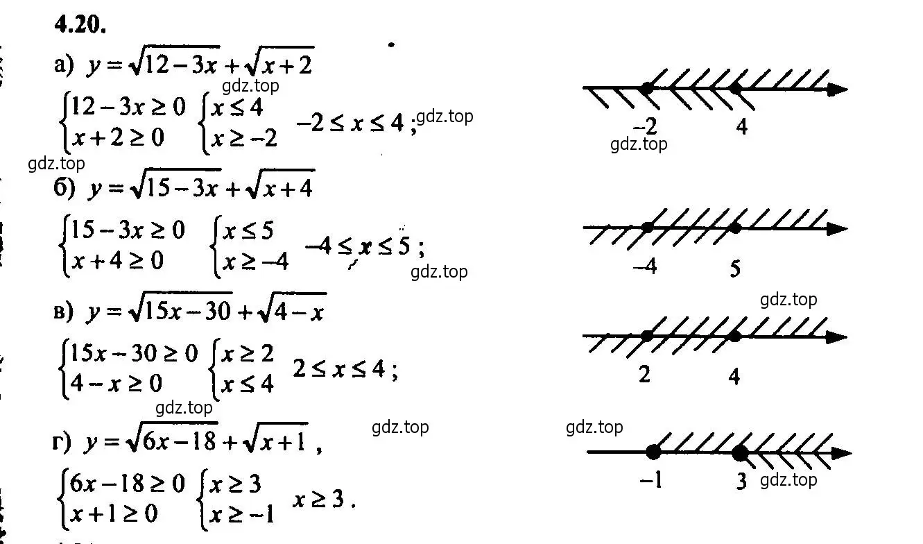 Решение 2. номер 4.20 (страница 19) гдз по алгебре 9 класс Мордкович, Семенов, задачник 2 часть
