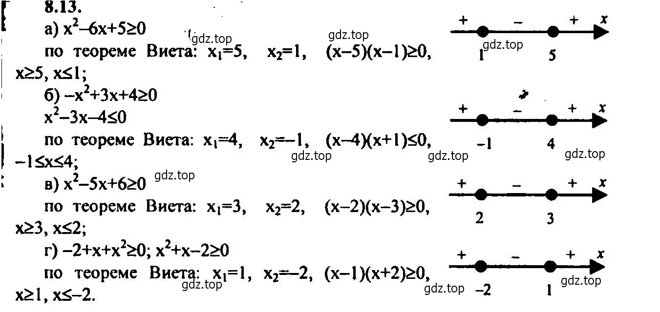 Решение 2. номер 8.13 (страница 53) гдз по алгебре 9 класс Мордкович, Семенов, задачник 2 часть