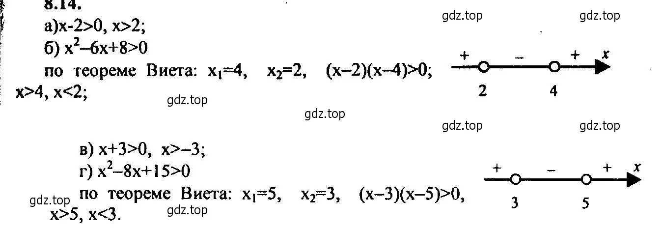 Решение 2. номер 8.14 (страница 53) гдз по алгебре 9 класс Мордкович, Семенов, задачник 2 часть