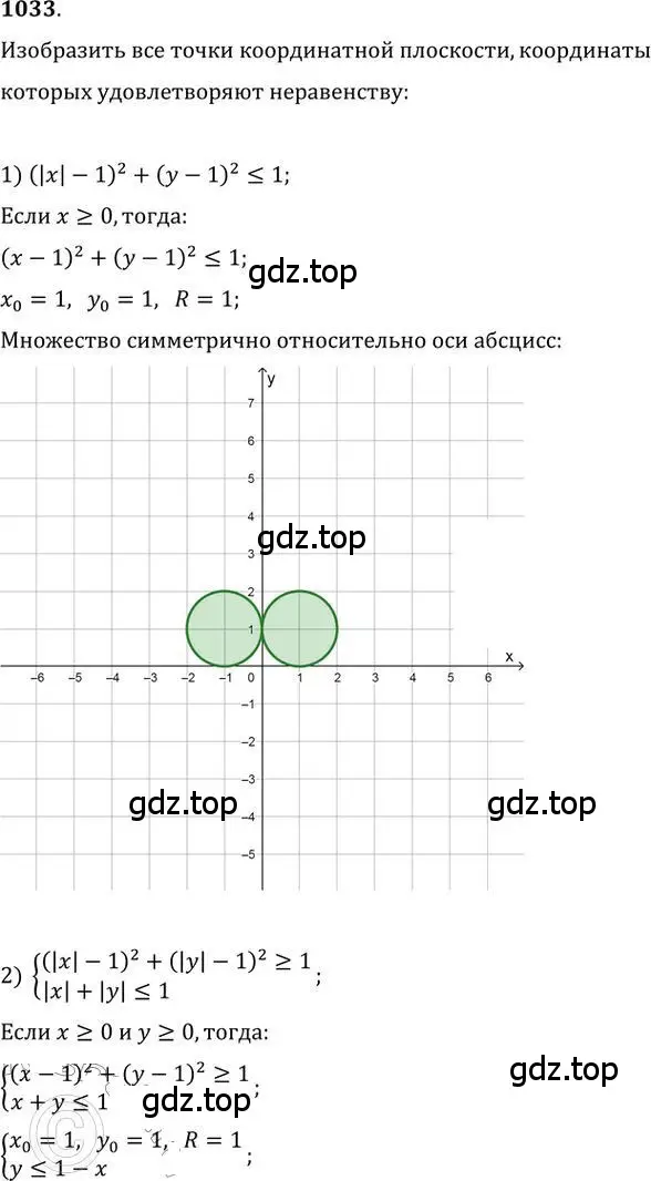 Решение 2. номер 1033 (страница 277) гдз по алгебре 9 класс Никольский, Потапов, учебник