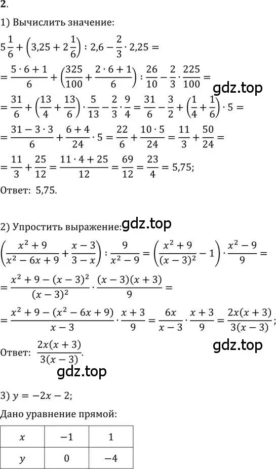 Решение 2. номер 2 (страница 305) гдз по алгебре 9 класс Никольский, Потапов, учебник