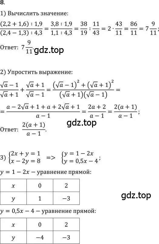 Решение 2. номер 8 (страница 307) гдз по алгебре 9 класс Никольский, Потапов, учебник