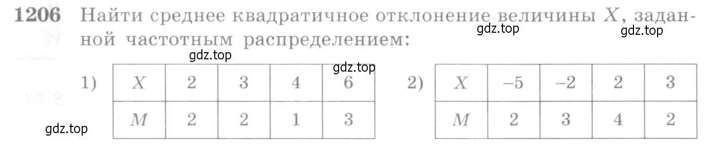 Условие номер 1206 (страница 382) гдз по алгебре 10-11 класс Алимов, Колягин, учебник