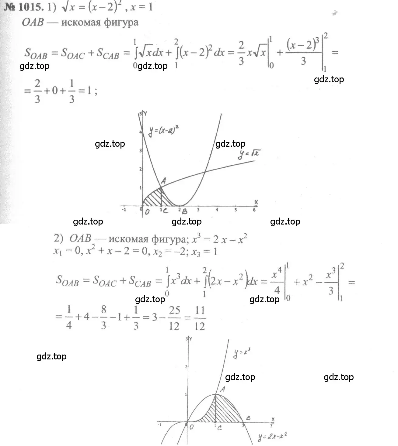 Решение 3. номер 1015 (страница 308) гдз по алгебре 10-11 класс Алимов, Колягин, учебник