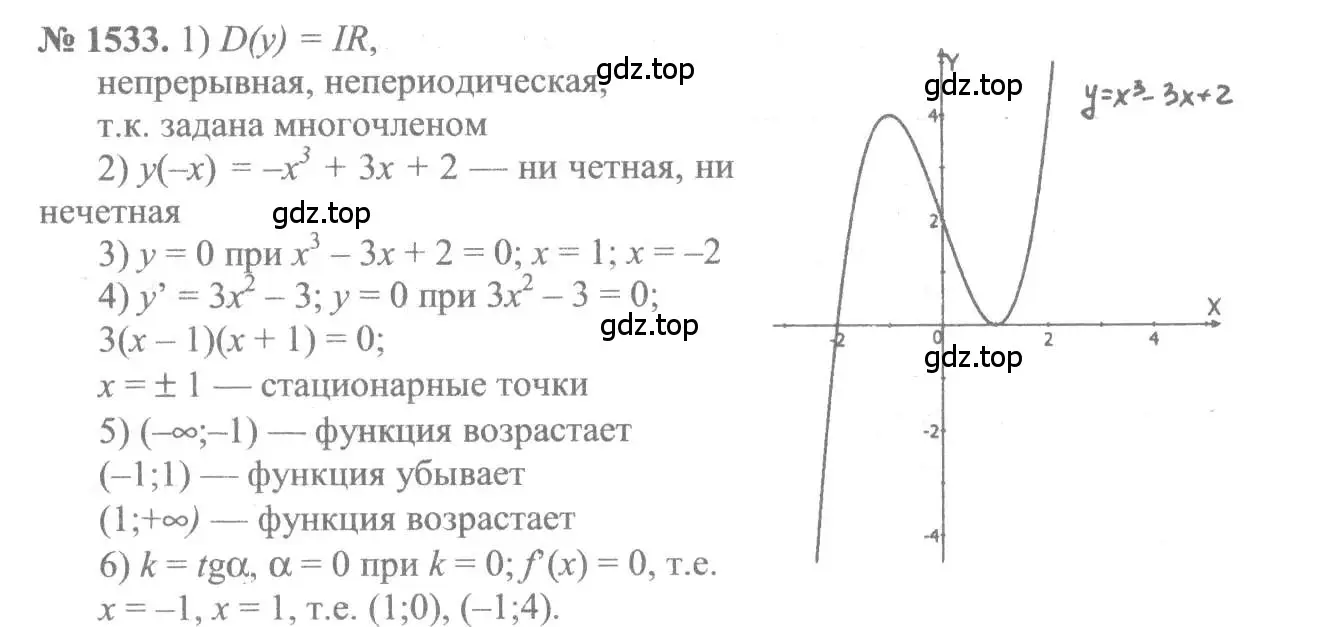 Решение 3. номер 1533 (страница 424) гдз по алгебре 10-11 класс Алимов, Колягин, учебник