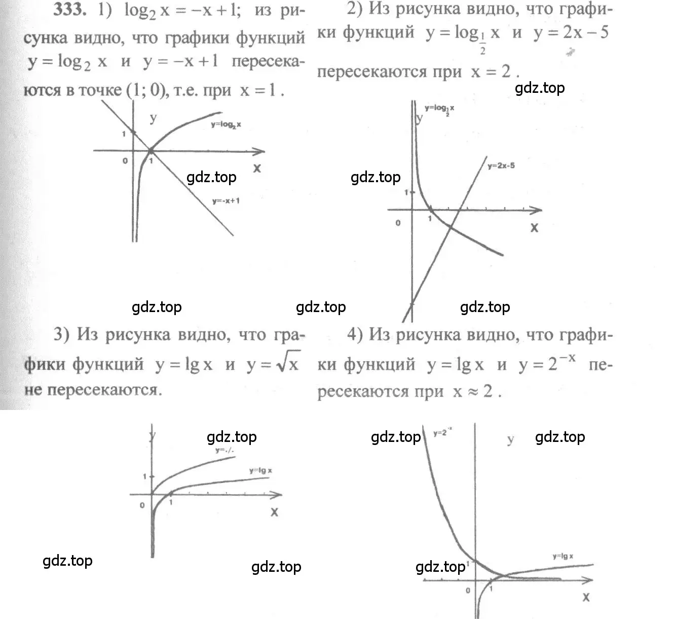 Решение 3. номер 333 (страница 105) гдз по алгебре 10-11 класс Алимов, Колягин, учебник