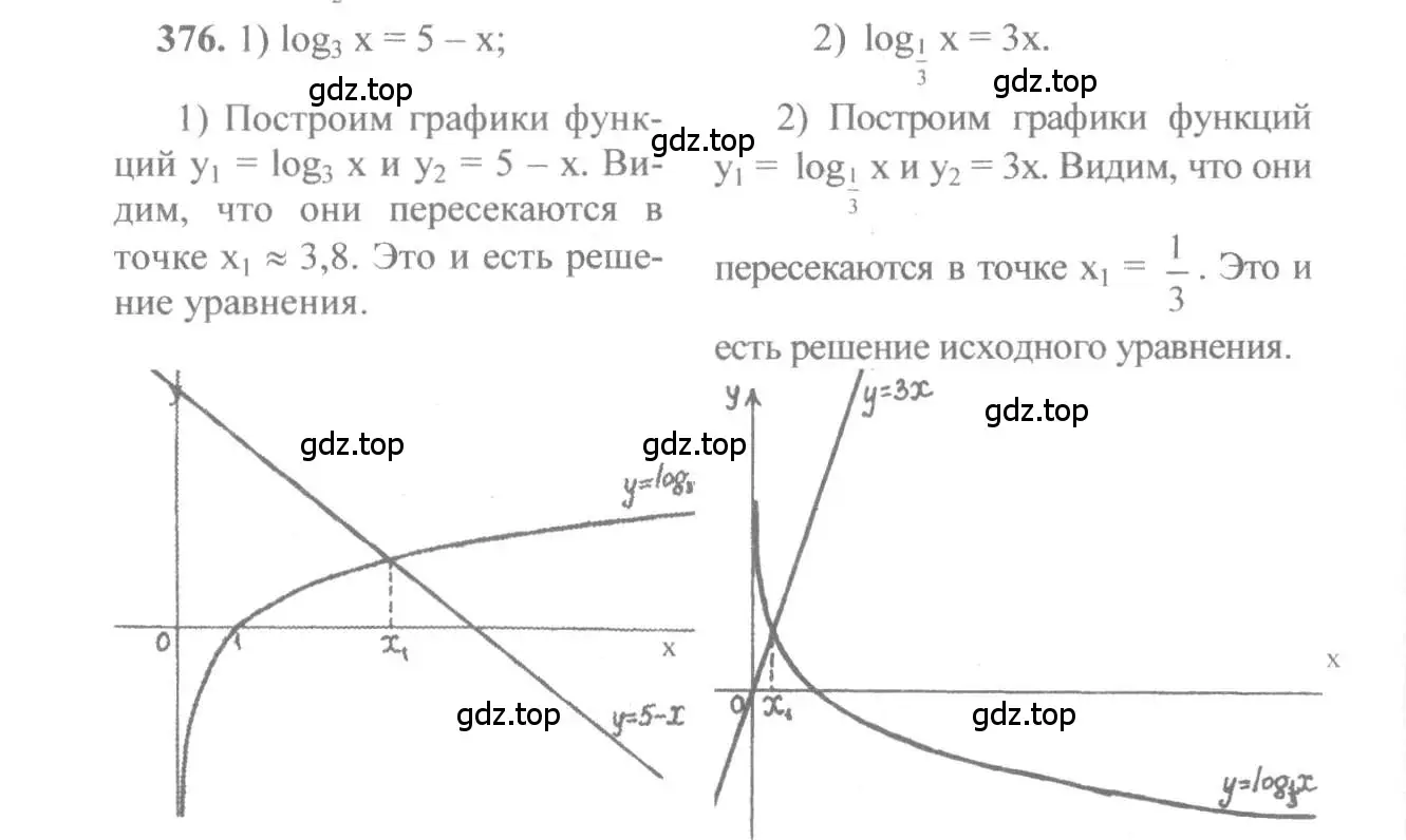 Решение 3. номер 376 (страница 113) гдз по алгебре 10-11 класс Алимов, Колягин, учебник