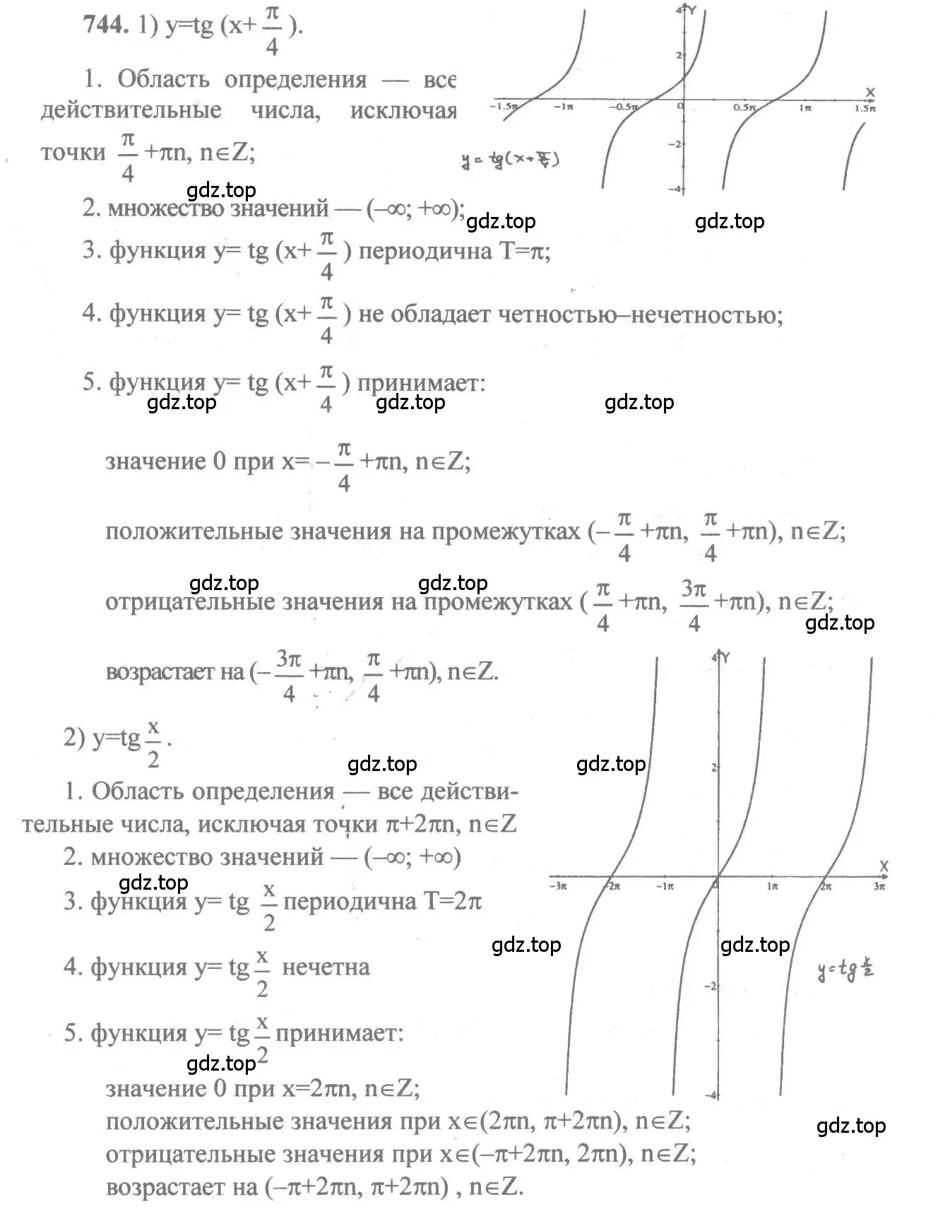 Решение 3. номер 744 (страница 222) гдз по алгебре 10-11 класс Алимов, Колягин, учебник