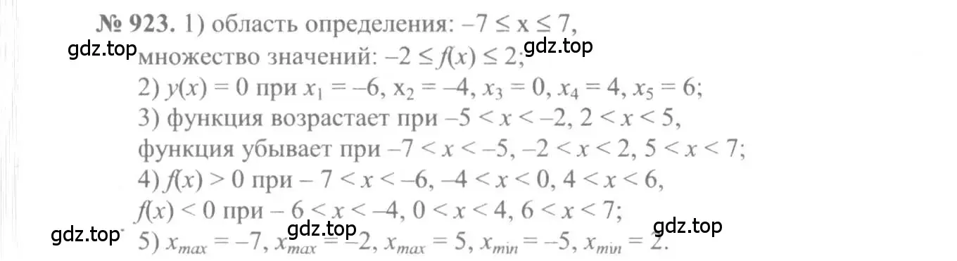 Решение 3. номер 923 (страница 275) гдз по алгебре 10-11 класс Алимов, Колягин, учебник
