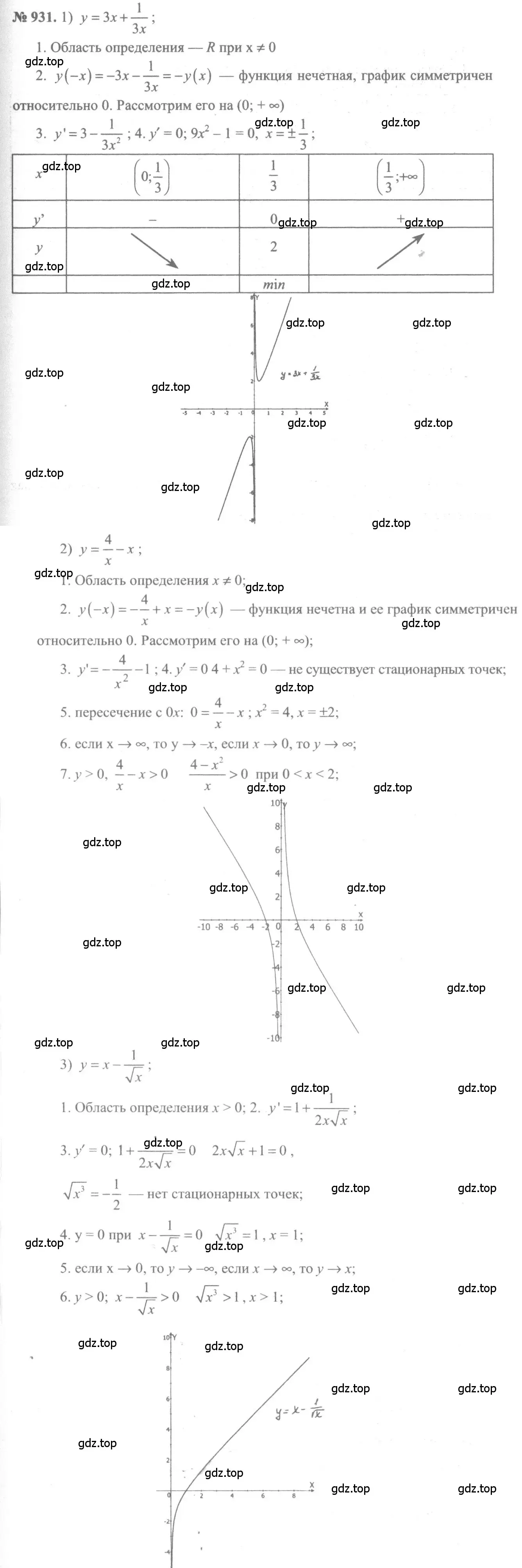Решение 3. номер 931 (страница 276) гдз по алгебре 10-11 класс Алимов, Колягин, учебник