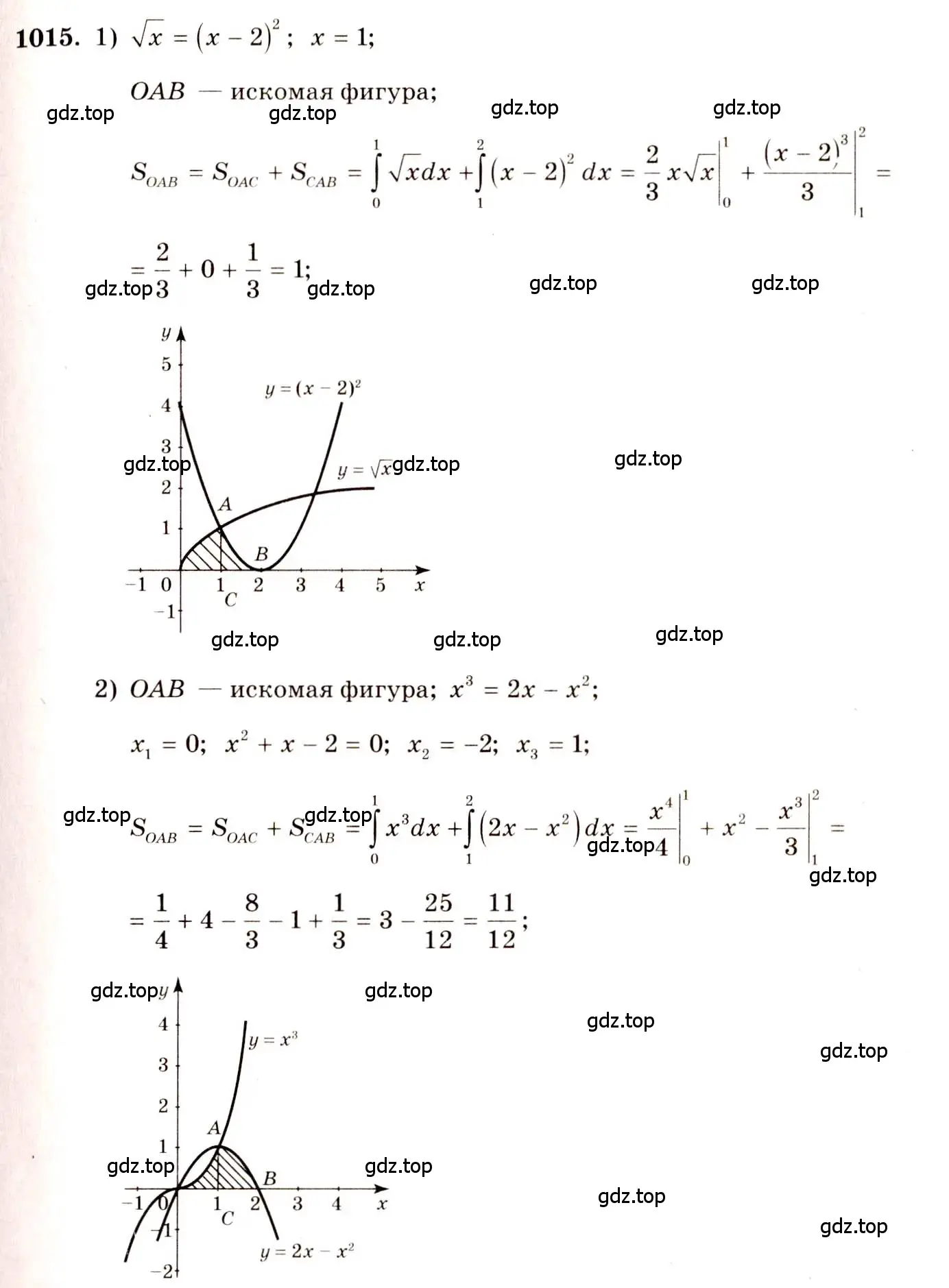 Решение 4. номер 1015 (страница 308) гдз по алгебре 10-11 класс Алимов, Колягин, учебник