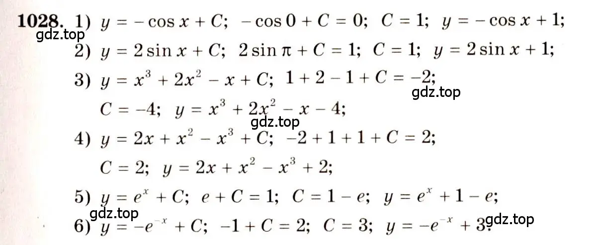 Решение 4. номер 1028 (страница 314) гдз по алгебре 10-11 класс Алимов, Колягин, учебник