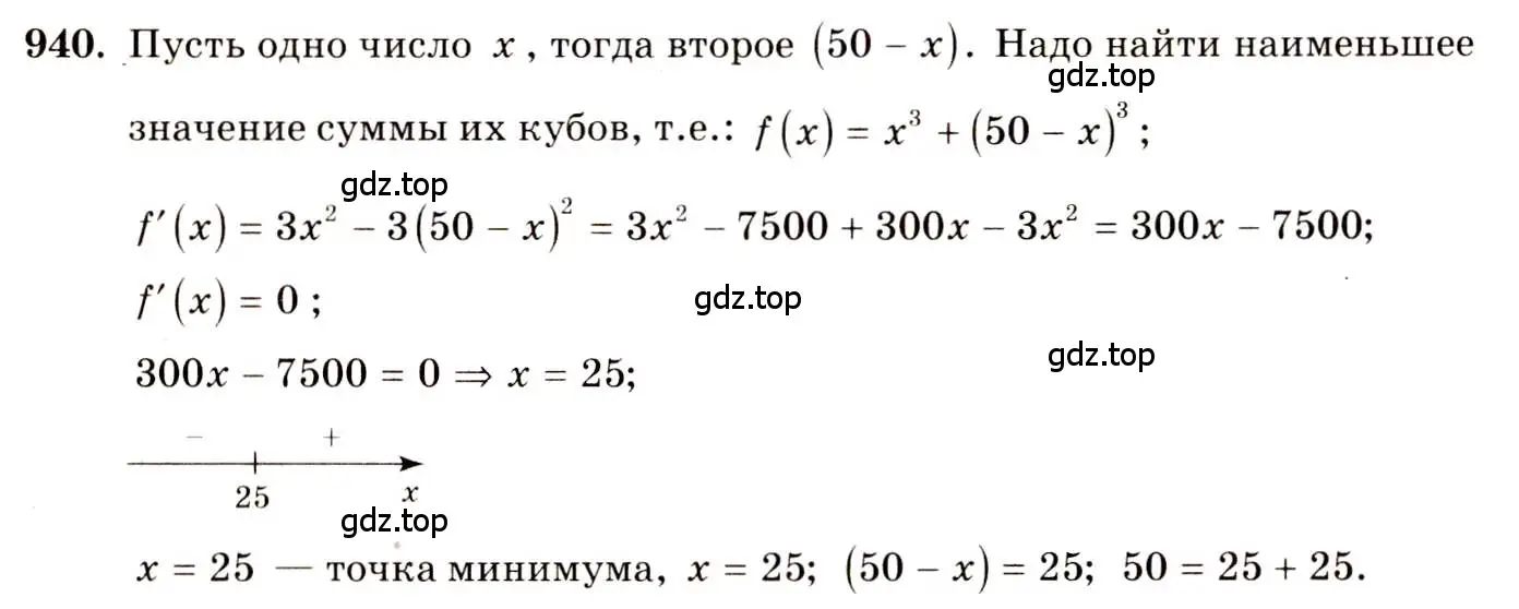 Решение 4. номер 940 (страница 281) гдз по алгебре 10-11 класс Алимов, Колягин, учебник