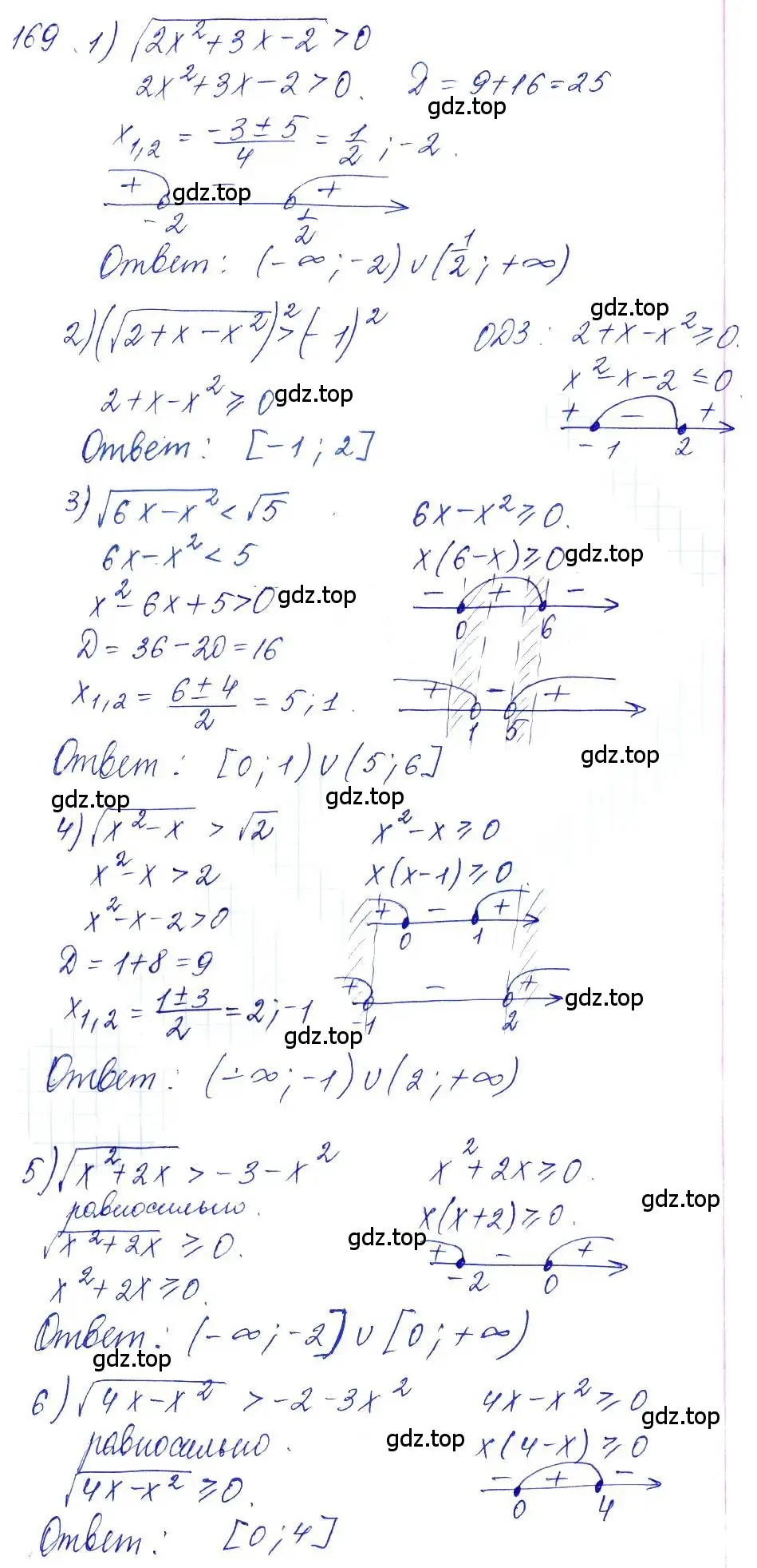 Решение 6. номер 169 (страница 68) гдз по алгебре 10-11 класс Алимов, Колягин, учебник