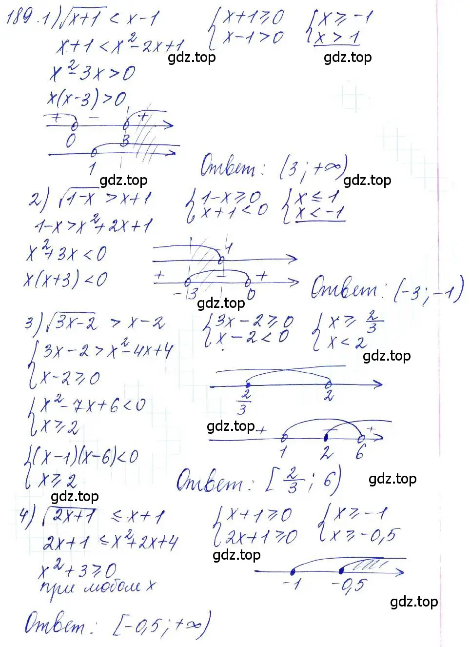 Решение 6. номер 189 (страница 71) гдз по алгебре 10-11 класс Алимов, Колягин, учебник